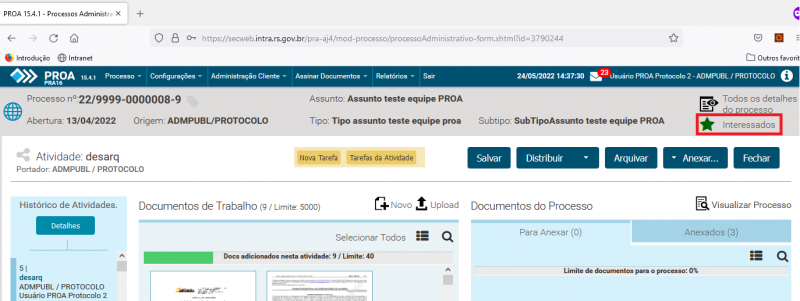 Adicionar Interessado
